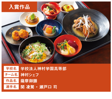 学校法⼈神村学園⾼等部　チーム名：神村シェフ　作品名：薩摩御膳