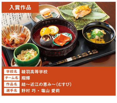 綾羽高等学校　チーム名：翔輝　作品名：結～近江の恵み～むすび